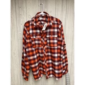 All In Motion Mens Large Red Flannel Shirt New!